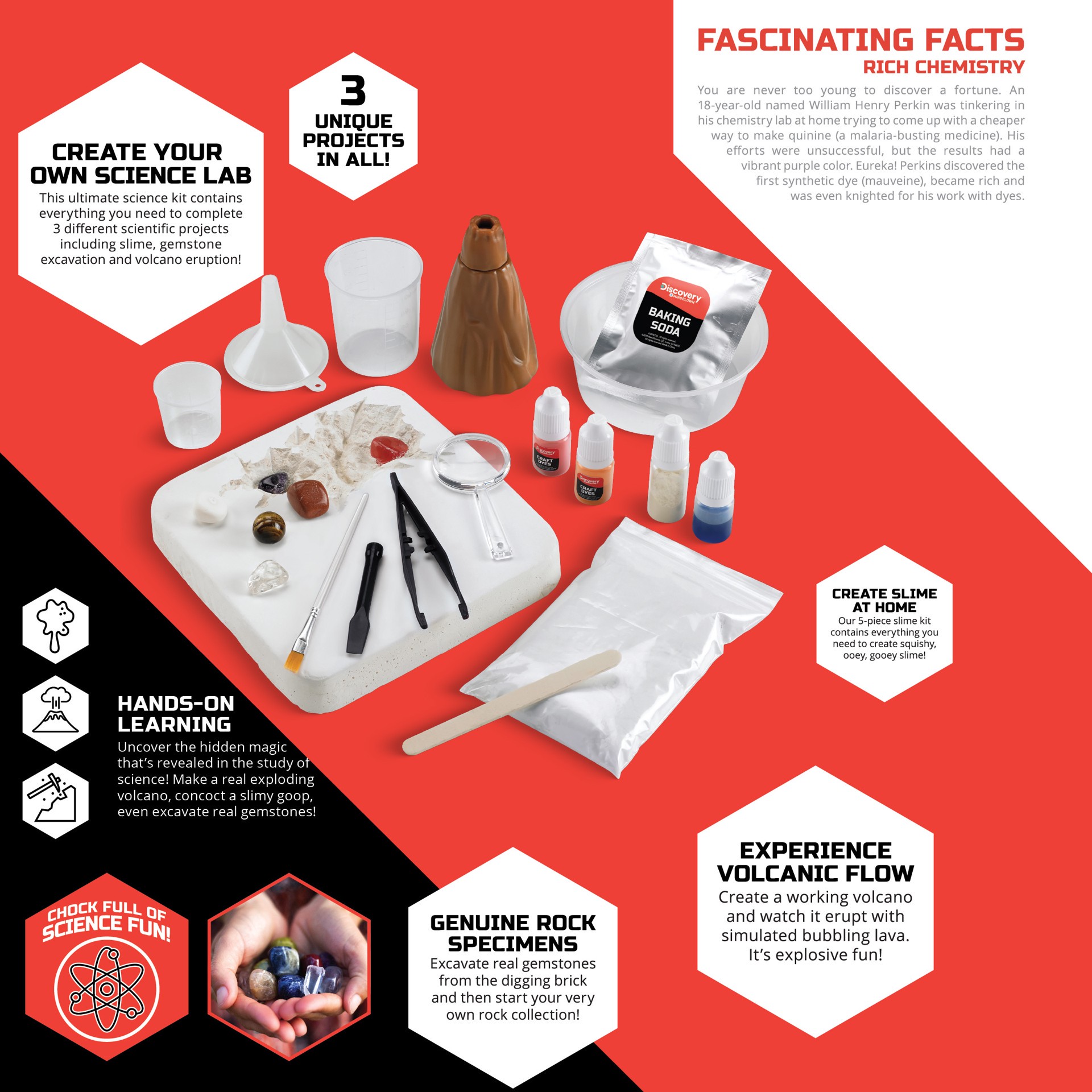 slide 10 of 10, Discovery Mindblown Discovery™ #Mindblown The Ultimate Science Kit 17-Pieces Experiment Kit, with 3-In-1 Experimental Science Kit, 15 ct