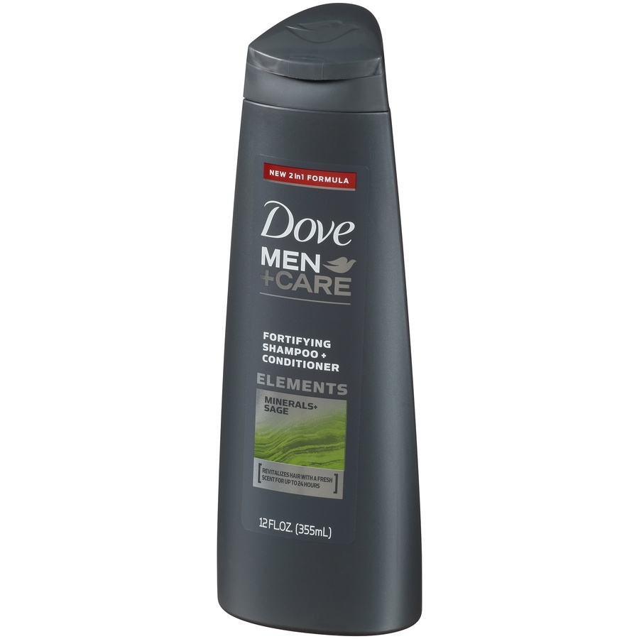 slide 3 of 7, Dove Men + Care Minerals & Sage Fortifying Shampoo + Conditioner, 12 oz