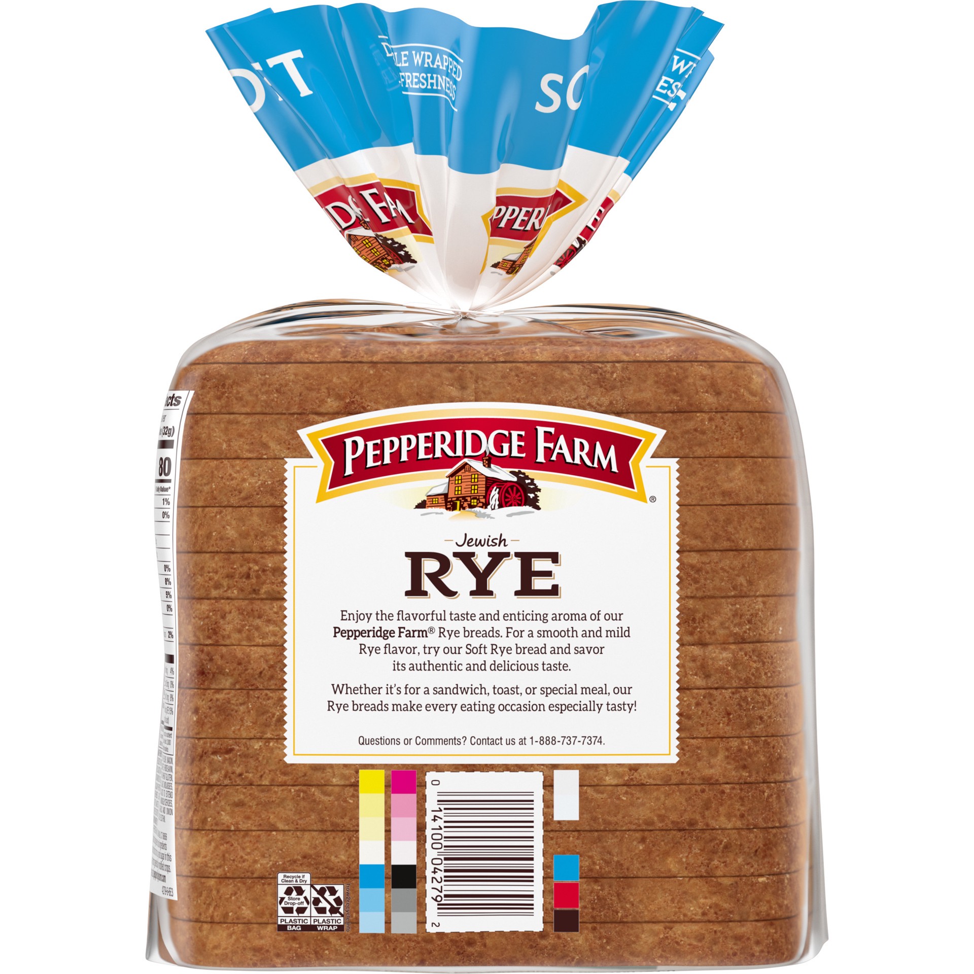 slide 3 of 5, Pepperidge Farm Jewish Rye Soft Rye Bread, 16 oz. Bag, 16 oz