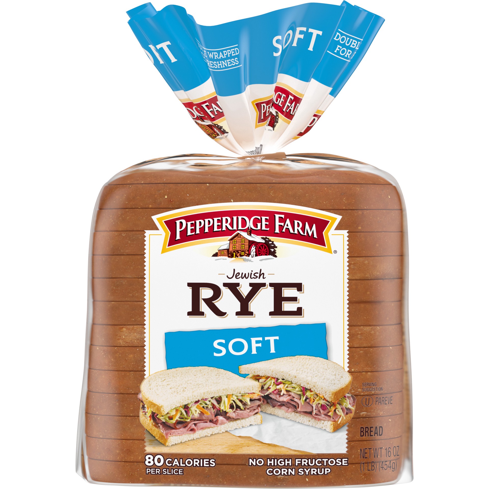 slide 1 of 5, Pepperidge Farm Jewish Rye Soft Rye Bread, 16 oz. Bag, 16 oz