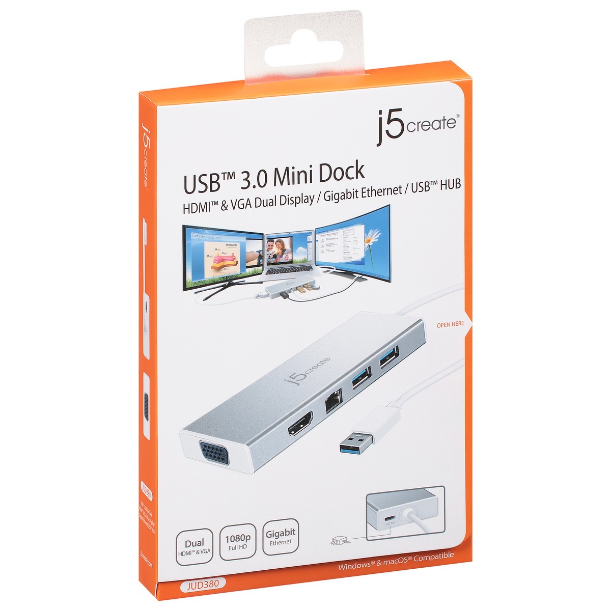 slide 8 of 9, j5create USB 3.0 Mini Dock 1 ea, 1 ct