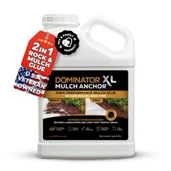 DOMINATOR 1 Gallons Clear Adhesive Rock, Pea, Gravel Mulch Glue