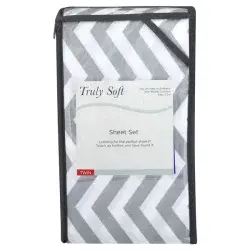 Truly Soft Twin Sheet Set-Ziggy Grey