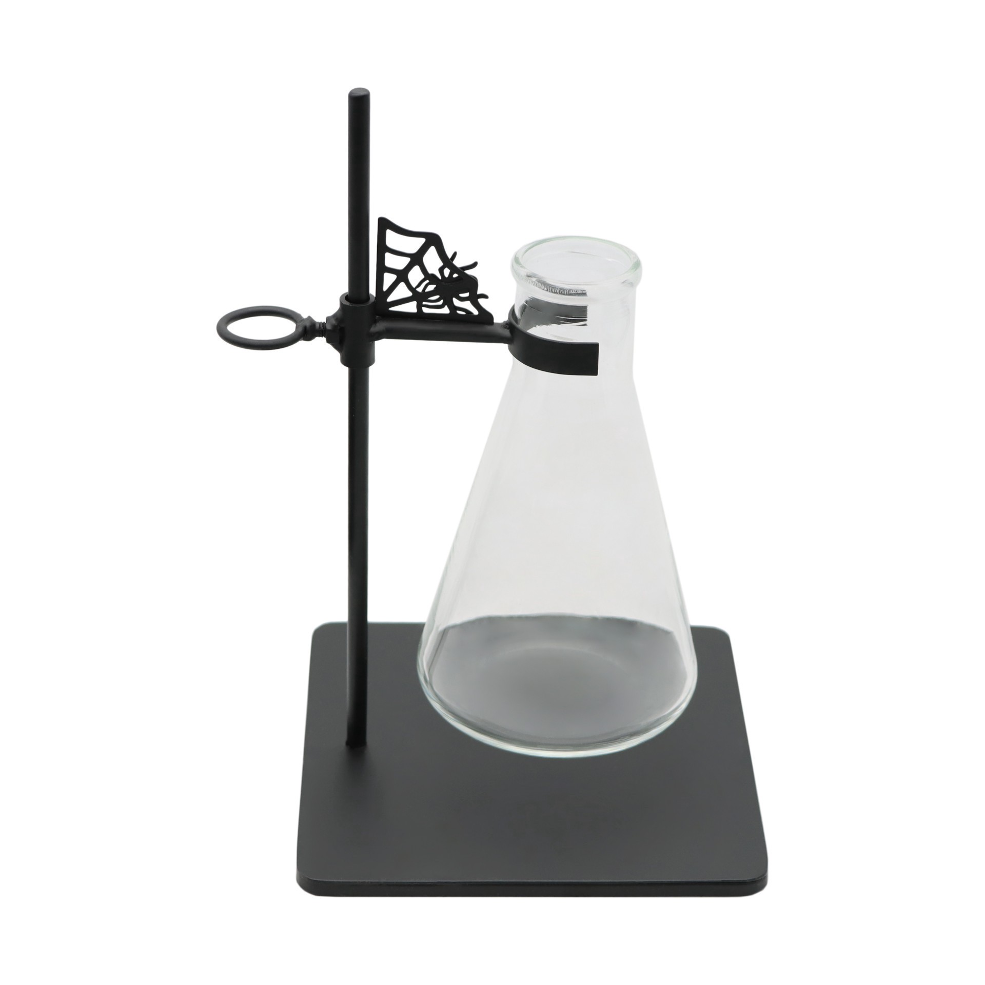 slide 2 of 2, 8.5" Erlenmeyer Glass Flask With Black Stand By Ashland, 6.1 in x 5.4 in x 8.5 in