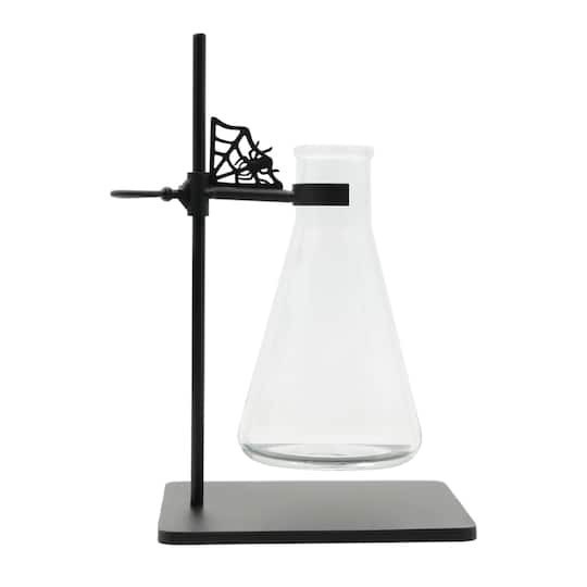 slide 1 of 2, 8.5" Erlenmeyer Glass Flask With Black Stand By Ashland, 6.1 in x 5.4 in x 8.5 in