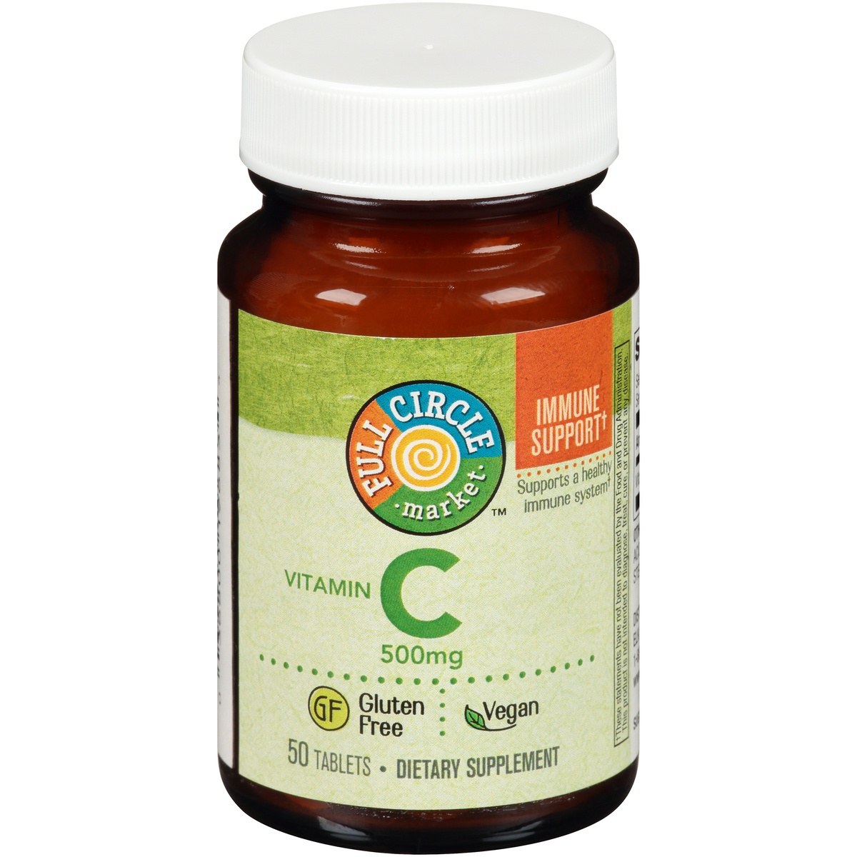 slide 1 of 1, Full Circle Market Vitamin C 500 Mg Supports A Healthy Immune System Dietary Supplement Vegan Tablets, 50 ct; 500 mg