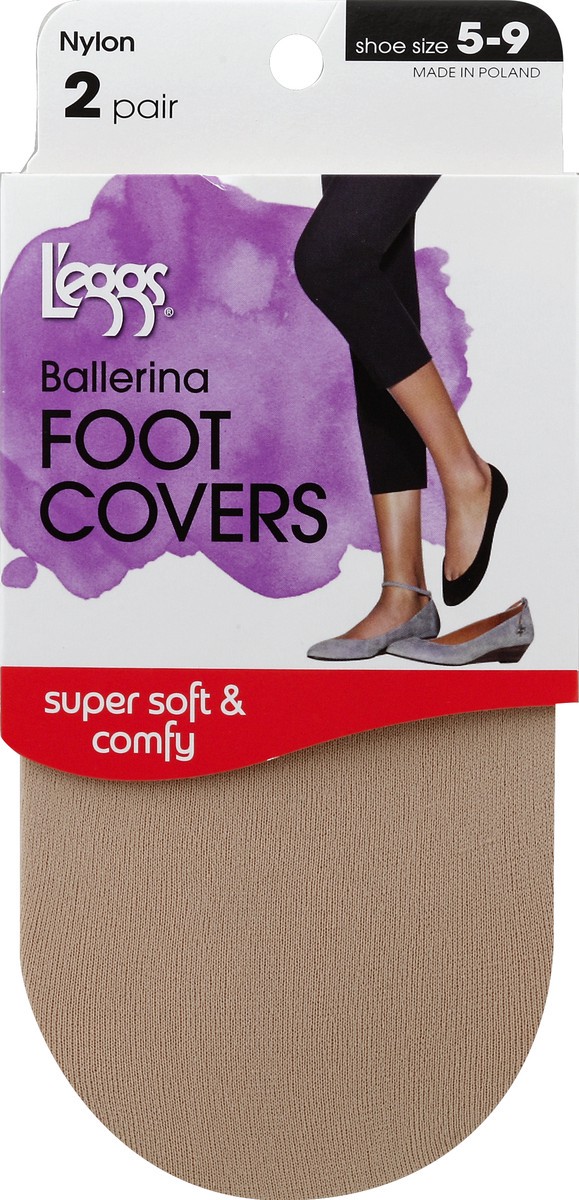 slide 1 of 2, L'eggs Ballerna Foot Covers, 2 ct