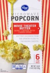 Kroger Movie Theater Butter Gluten Free Microwave Popcorn