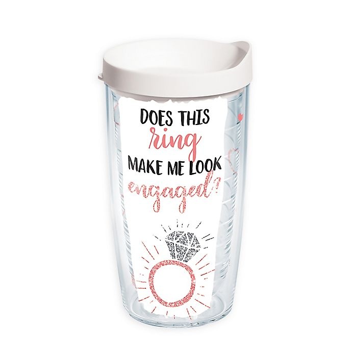 slide 1 of 1, Tervis Ring Make Me Look Engaged Wrap Tumler with Lid, 16 oz