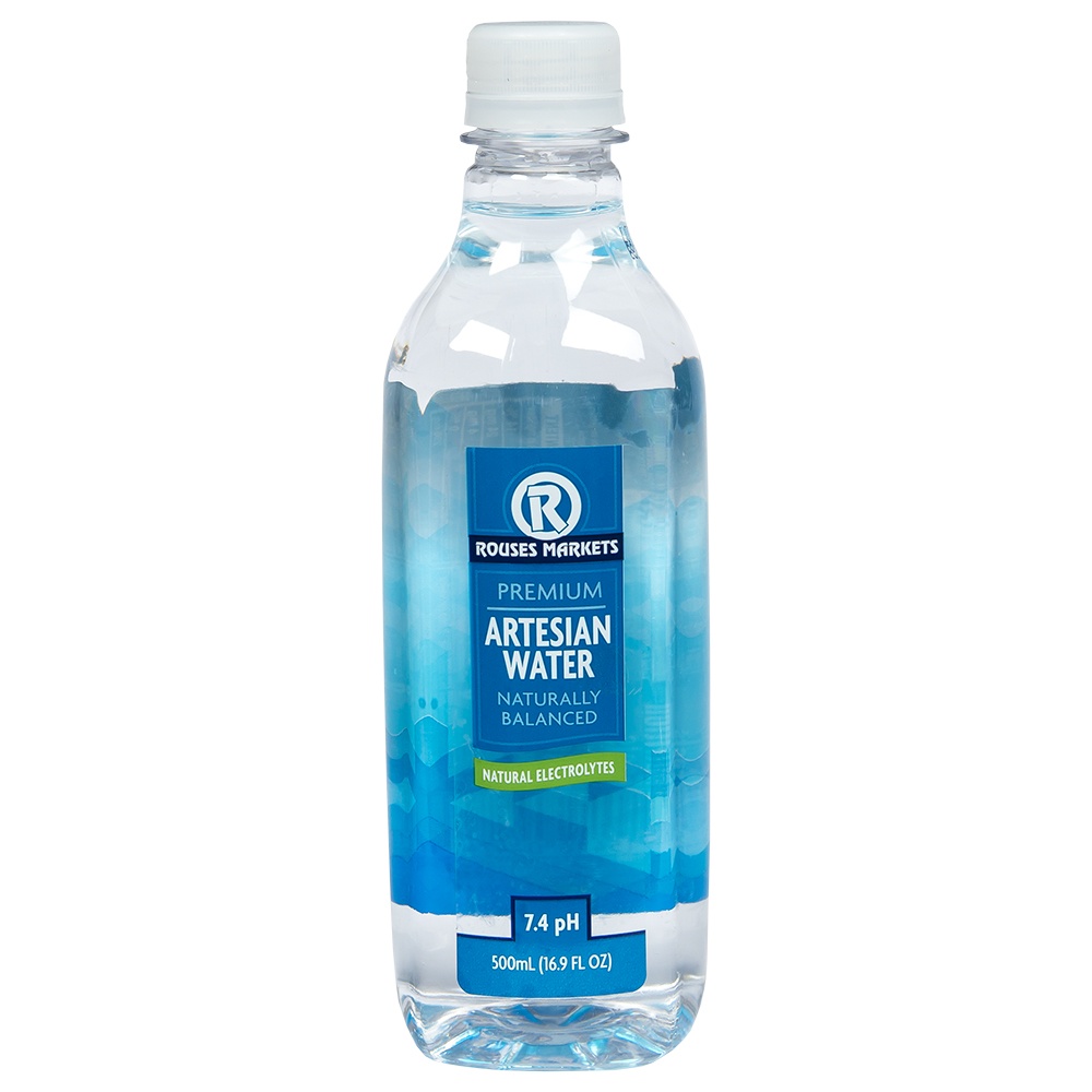 slide 1 of 1, Rouses Premium Artesian Water, 1/2 liter