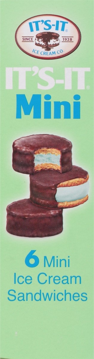 slide 2 of 13, It's-It Mint Ice Cream Sandwiches Mini 6 - 2.75 fl oz Sandwiches, 1 ct