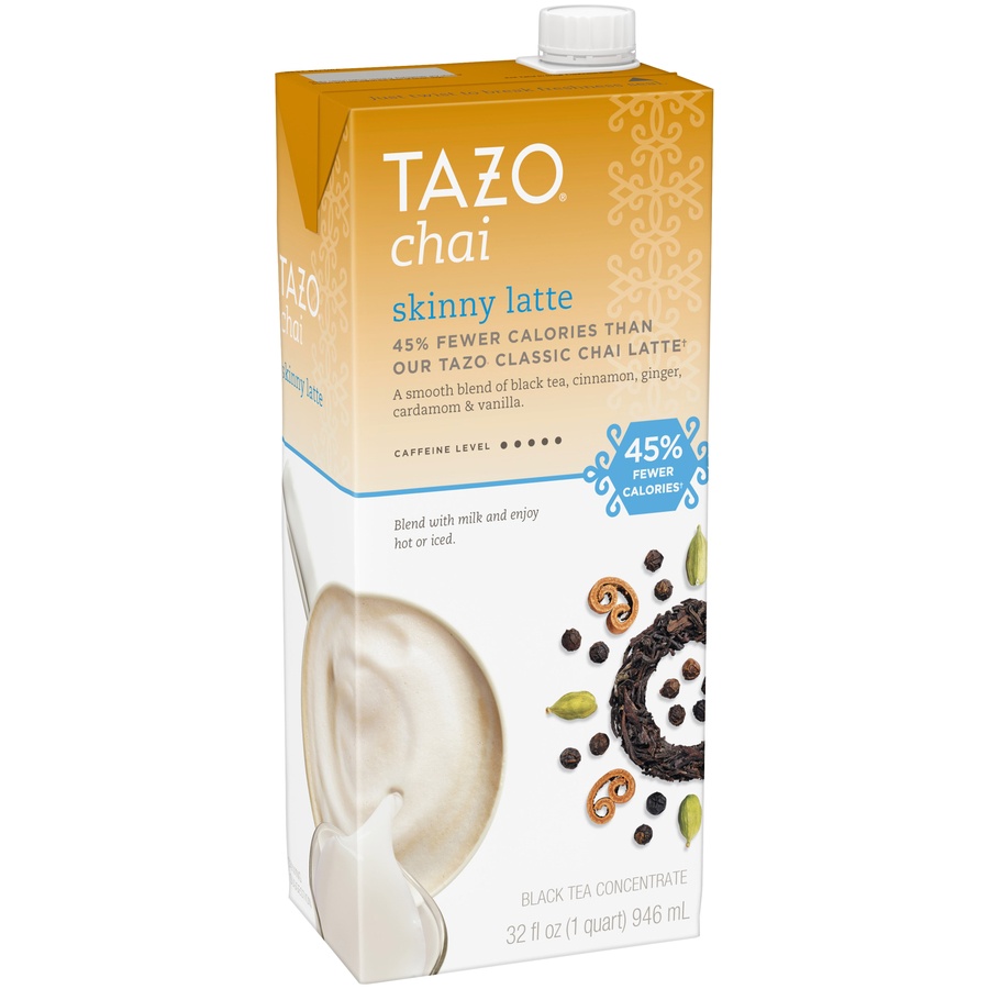 slide 3 of 4, Tazo Skinny Latte Chai Black Tea, 32 fl oz