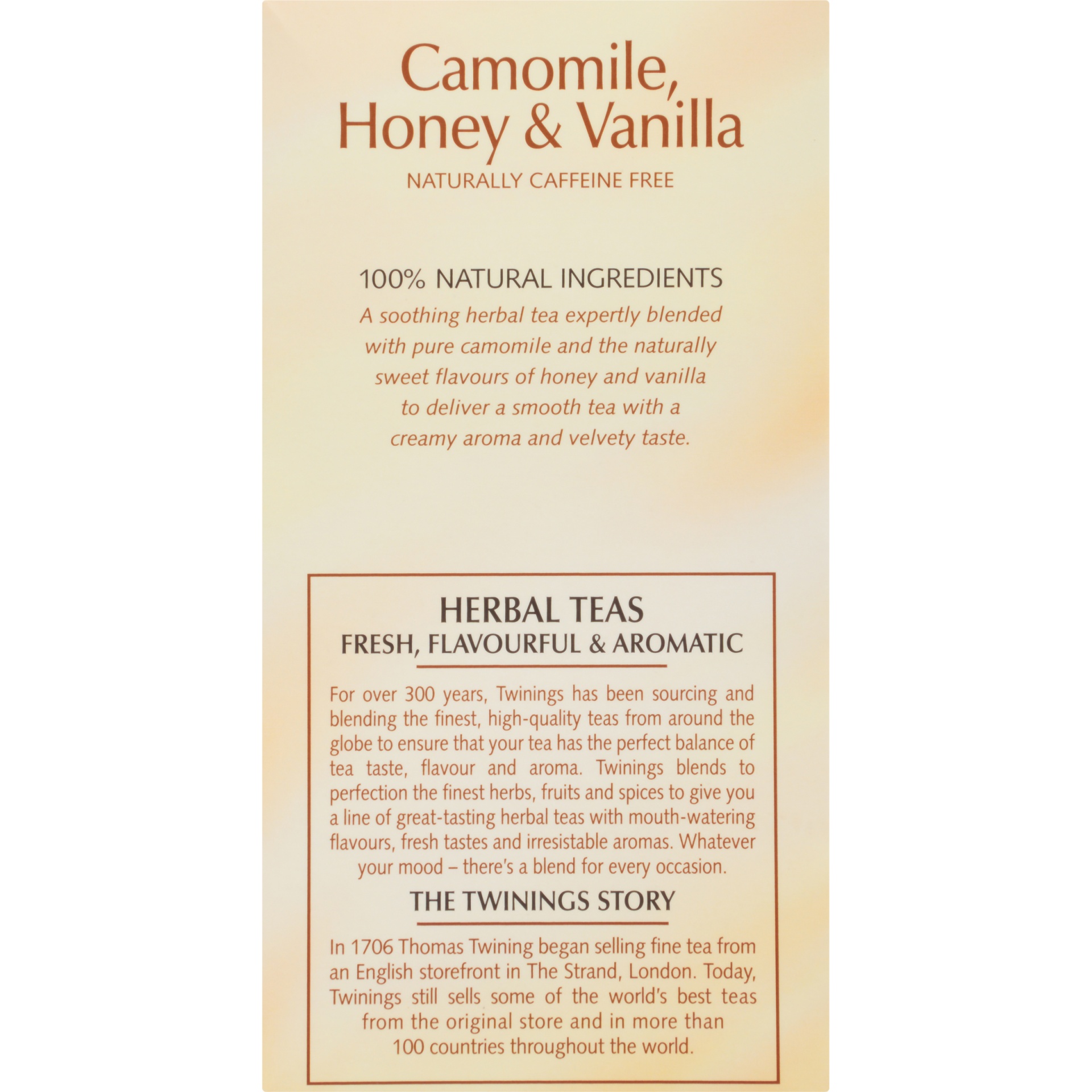 slide 6 of 7, Twinings of London Camomile, Honey & Vanilla Herbal Tea 20 ct Tea Bags 1.13 oz. Box, 20 ct