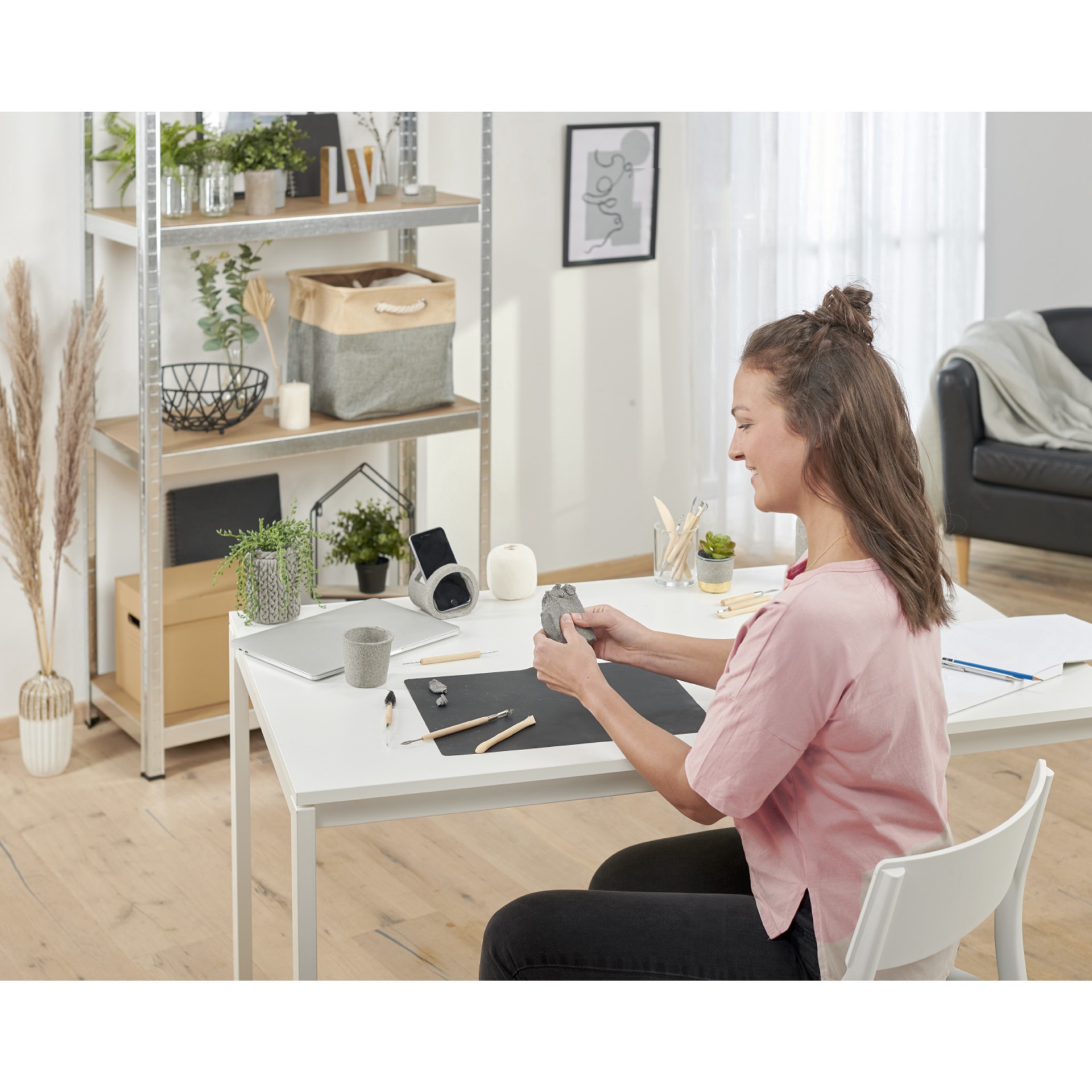 slide 5 of 5, Fimo Air 12.3oz. Granite-Effect Air-Dry Modeling Clay, 12.3 oz