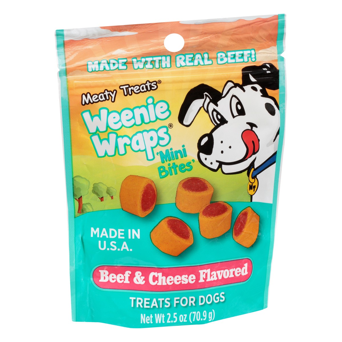 slide 8 of 9, Meaty Treats Treat for Dogs, Beef & Cheese Flavored, Mini Bites, 2.5 oz