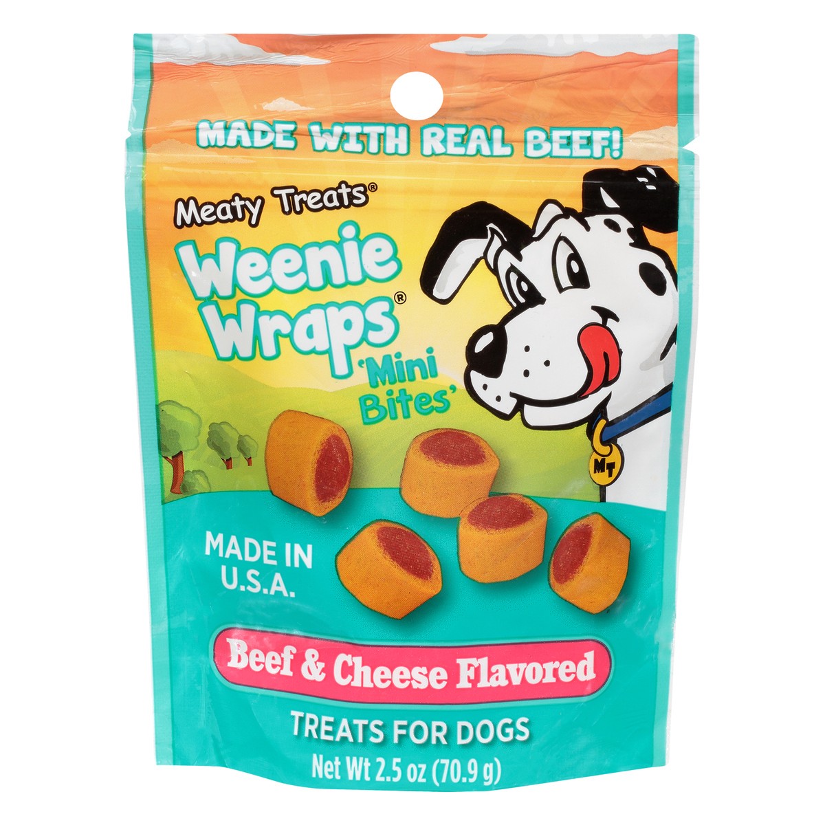 slide 1 of 9, Meaty Treats Treat for Dogs, Beef & Cheese Flavored, Mini Bites, 2.5 oz