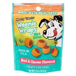 Meaty Treats Treat for Dogs, Beef & Cheese Flavored, Mini Bites