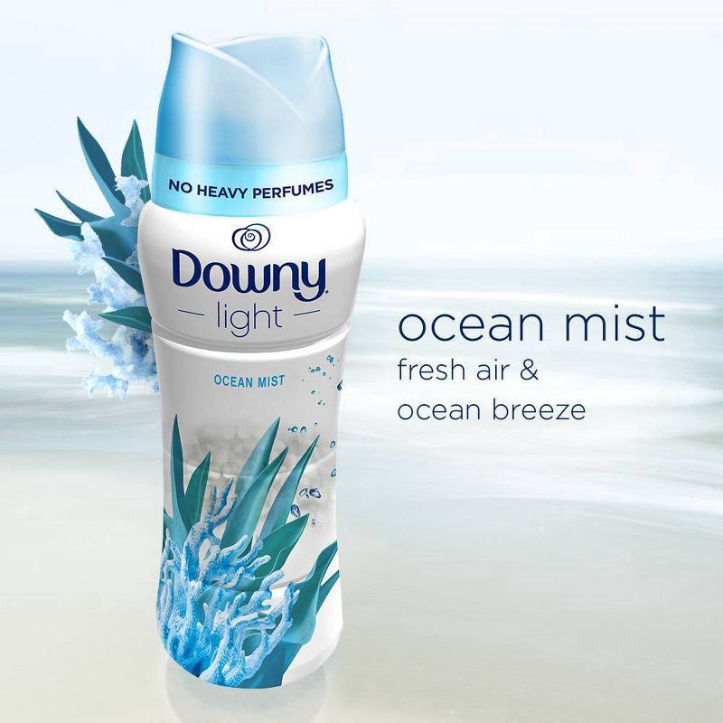 slide 3 of 8, Downy Light Ocean Mist In Wash Scent Booster, 12.2 oz