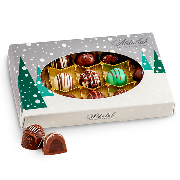 slide 1 of 1, Abdallah Candies Holiday Assorted Whipping Cream Truffles, 6 oz