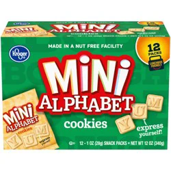 Kroger Mini Alphabet Cookie Snack Packs