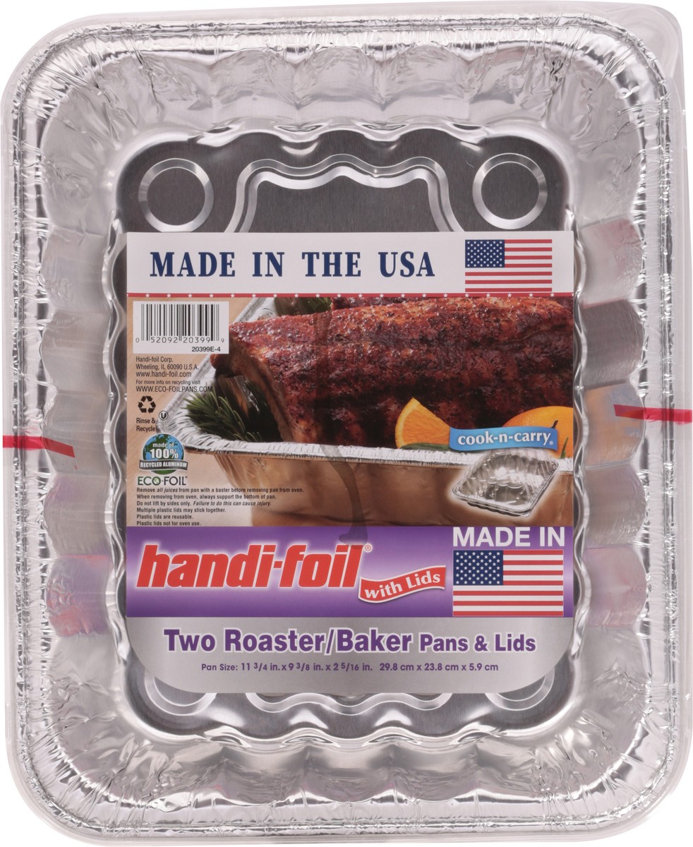 slide 6 of 9, Handi-foil Roaster/Baker Pans & Lids 2 ea, 2 ct