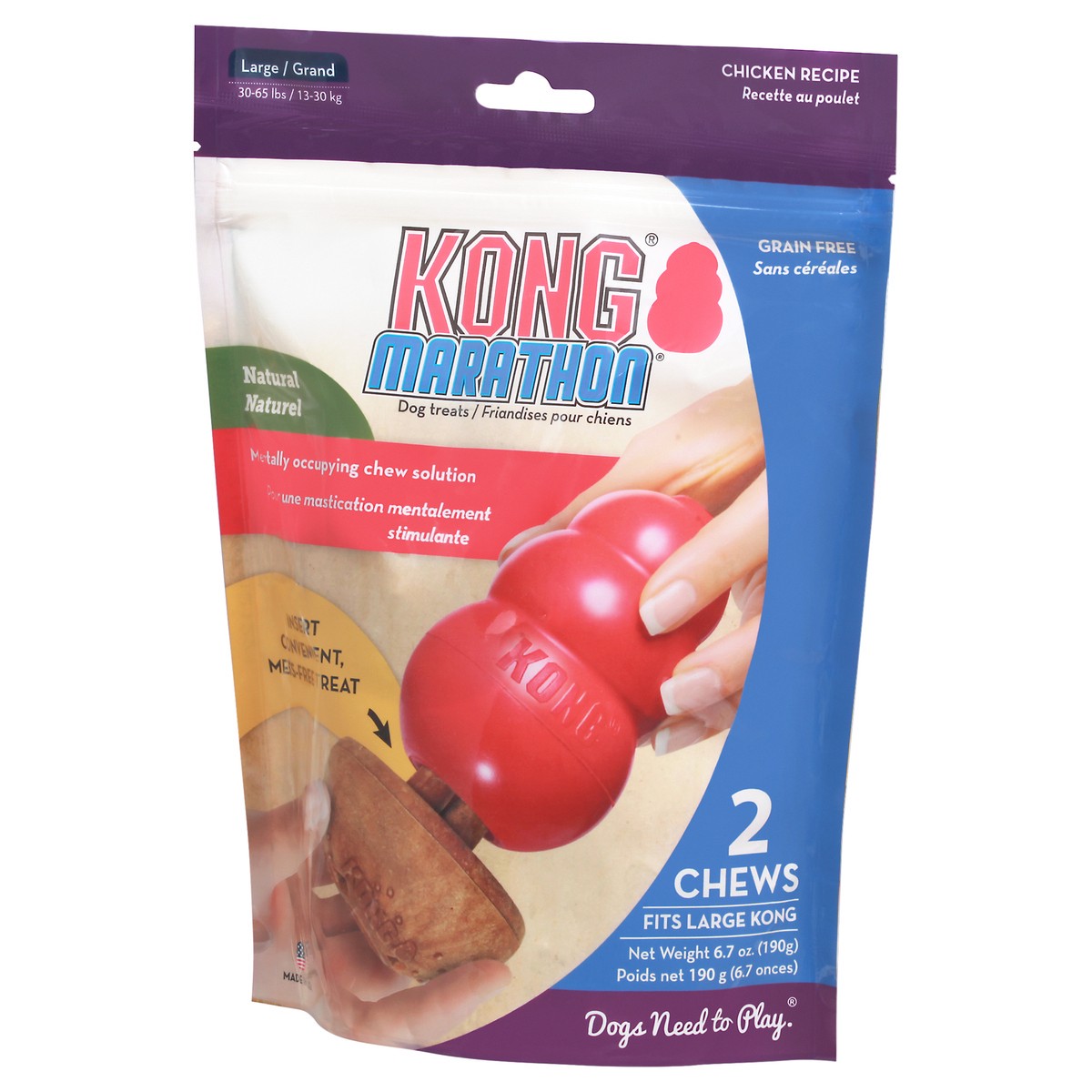 slide 2 of 9, KONG Marathon Large Chicken Recipe Dog Treats 2 ea, 2 ct