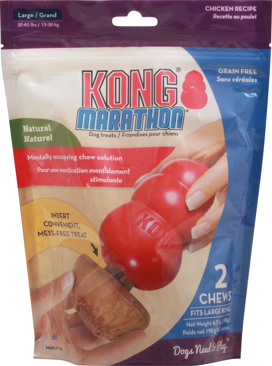slide 7 of 9, KONG Marathon Large Chicken Recipe Dog Treats 2 ea, 2 ct