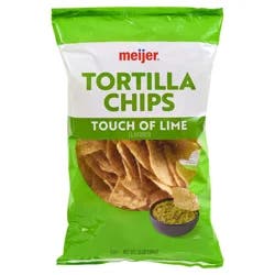 Meijer Touch of Lime Tortilla Chips - 13 oz