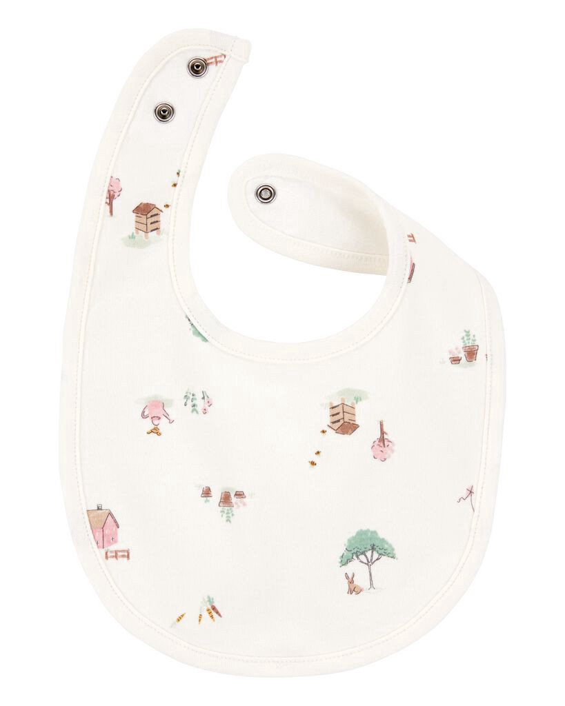 slide 2 of 3, Carter's Baby 3-Pack Floral Bibs - Pink/Ivory Pink/Ivory OSZ, 1 ct