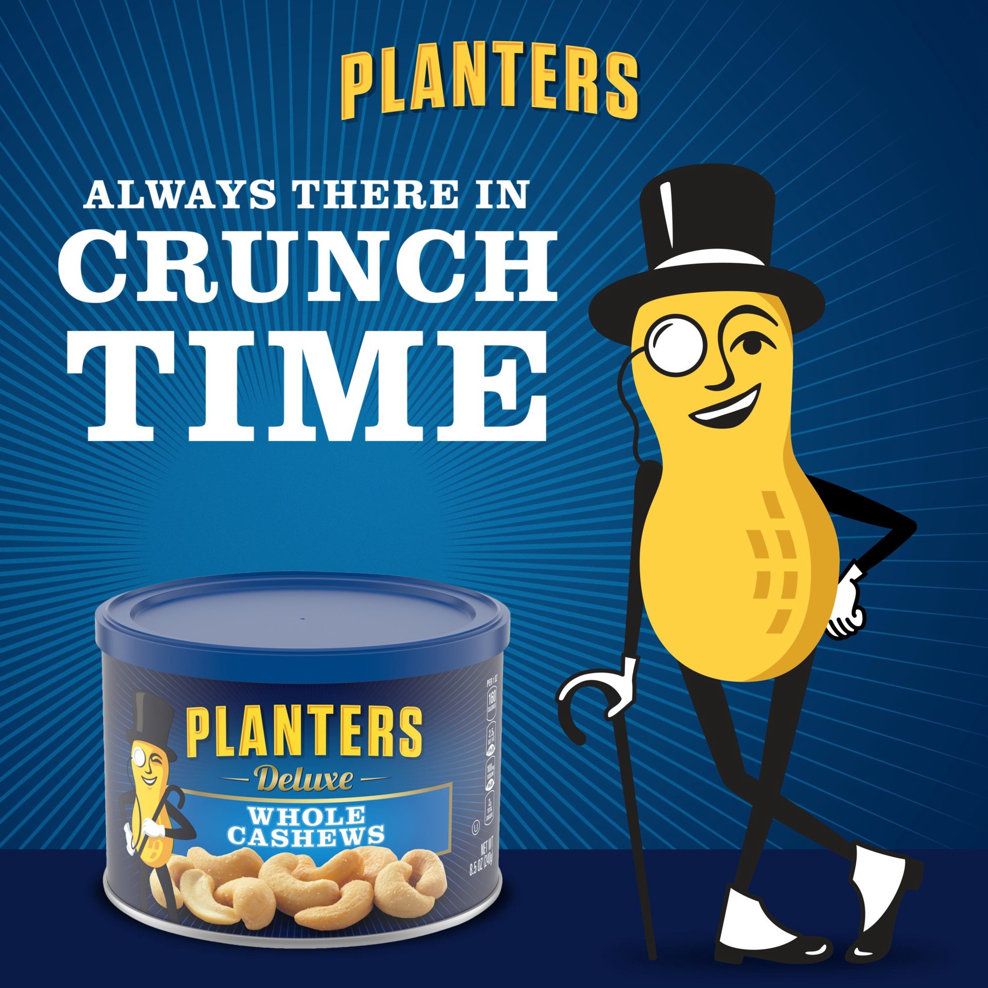 slide 11 of 12, Planters Deluxe Whole Cashews ister, 9.5 oz