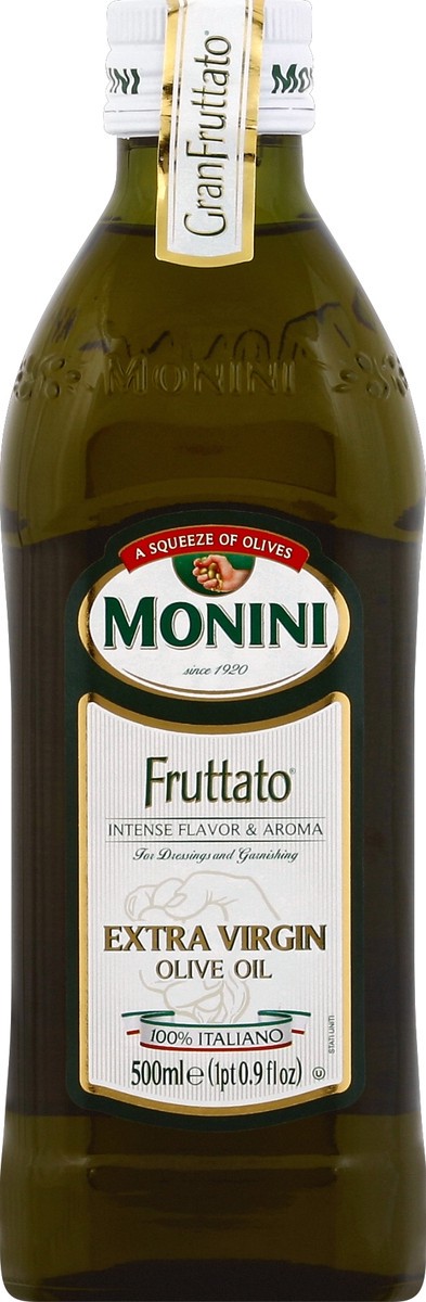 slide 2 of 2, Monini Fruttato Extra Virgin Olive Oil, 16.9 fl oz