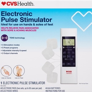slide 1 of 1, CVS Health Electronic Pulse Stimulator With Reusable Pads, 1 ct