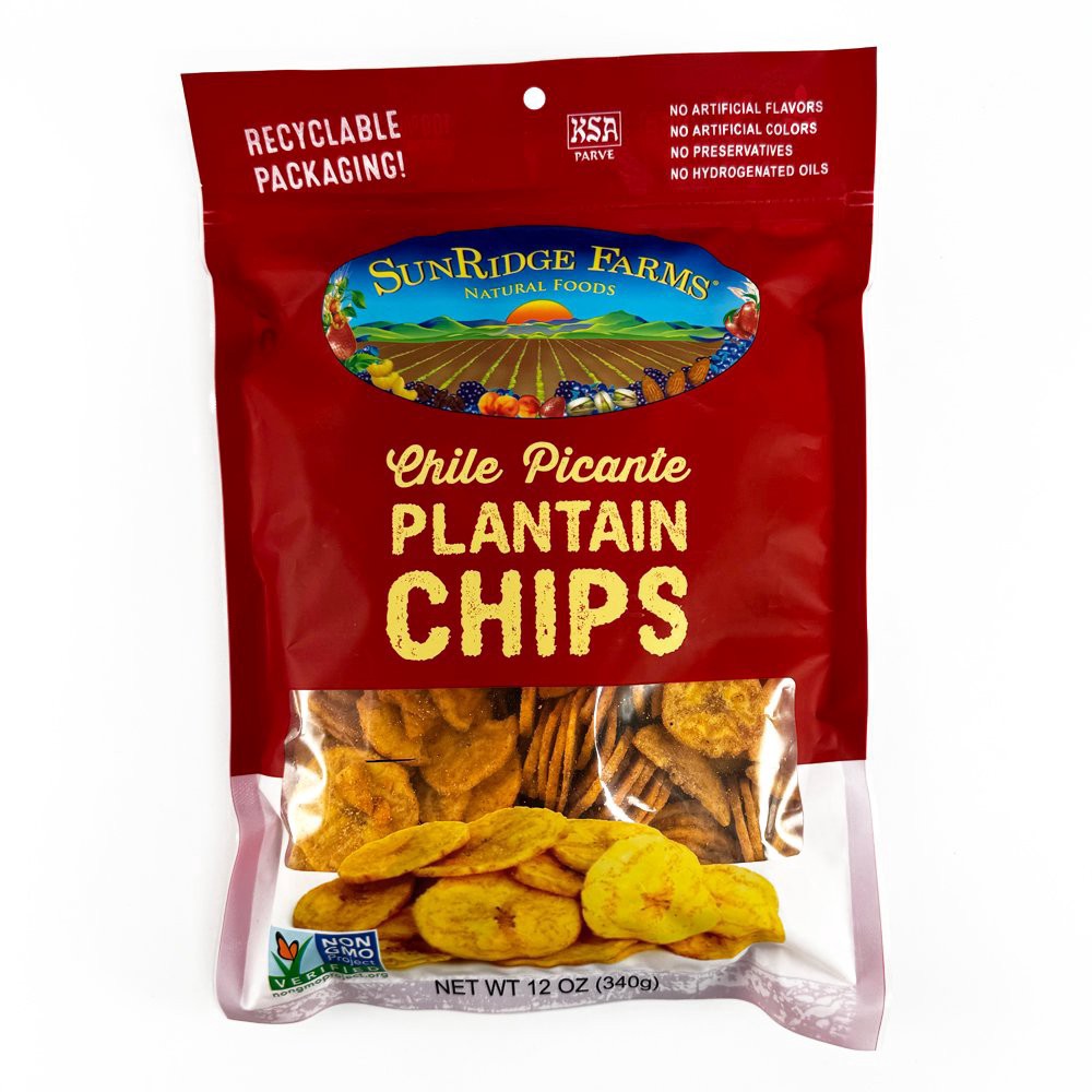 slide 1 of 1, SunRidge Farms Chile Picante Plantain Chips, 12 oz