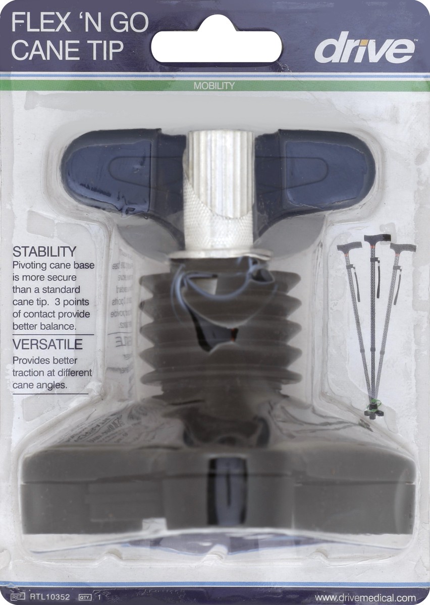 slide 2 of 2, Drive Medical Flex Swivel Cane Tip /, 1 ct