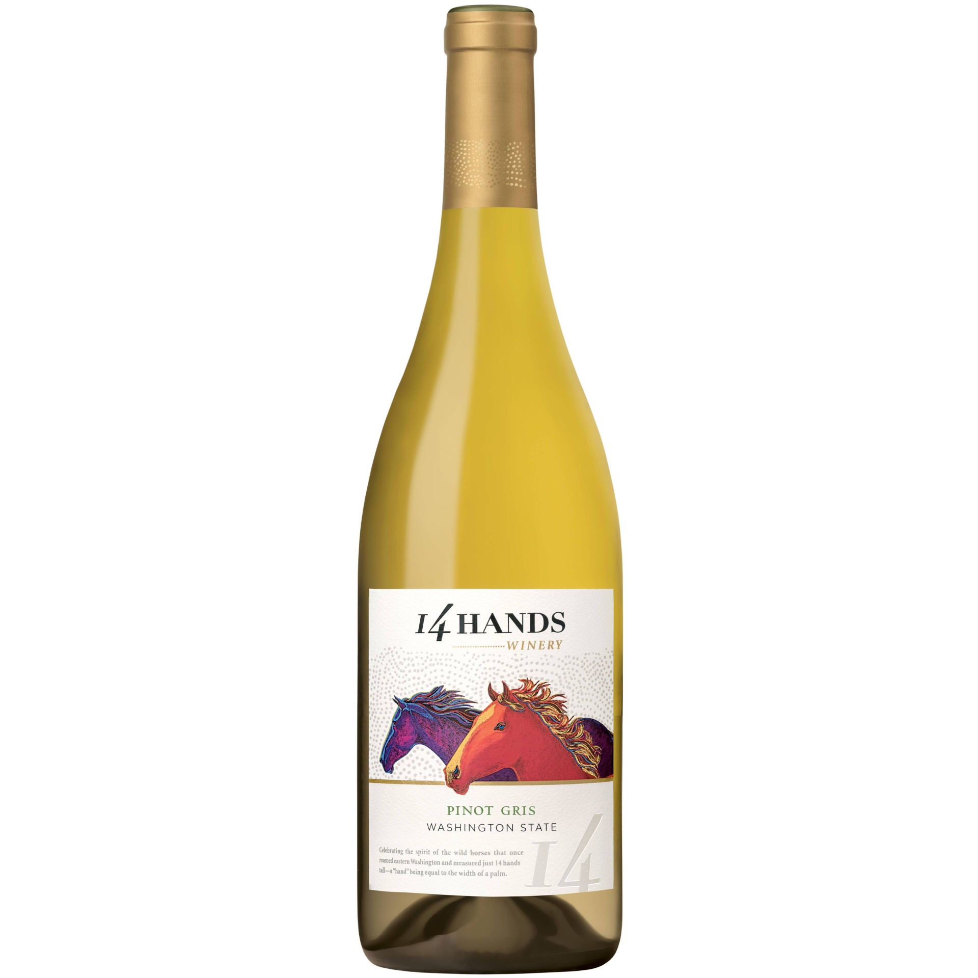 slide 1 of 3, 14 Hands Winery 14 Hands Pinot Gris White Wine Bottle, 750 ml