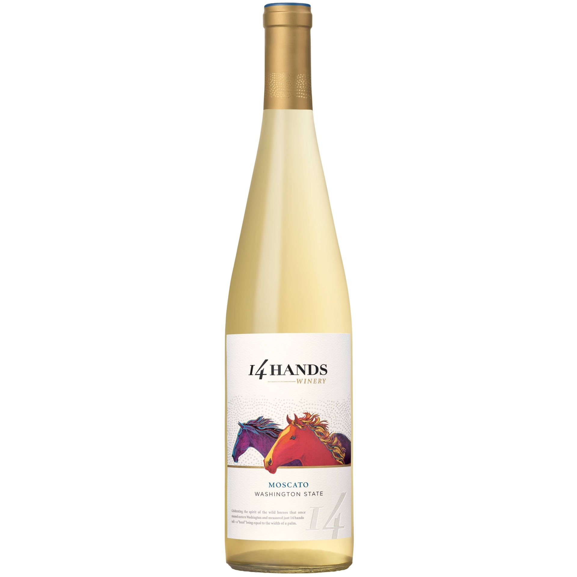 slide 1 of 3, 14 Hands Winery 14 Hands Moscato White Wine Bottle, 750 ml