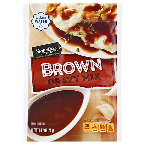 slide 1 of 1, Signature Kitchens Gravy Mix Brown, 0.87 oz