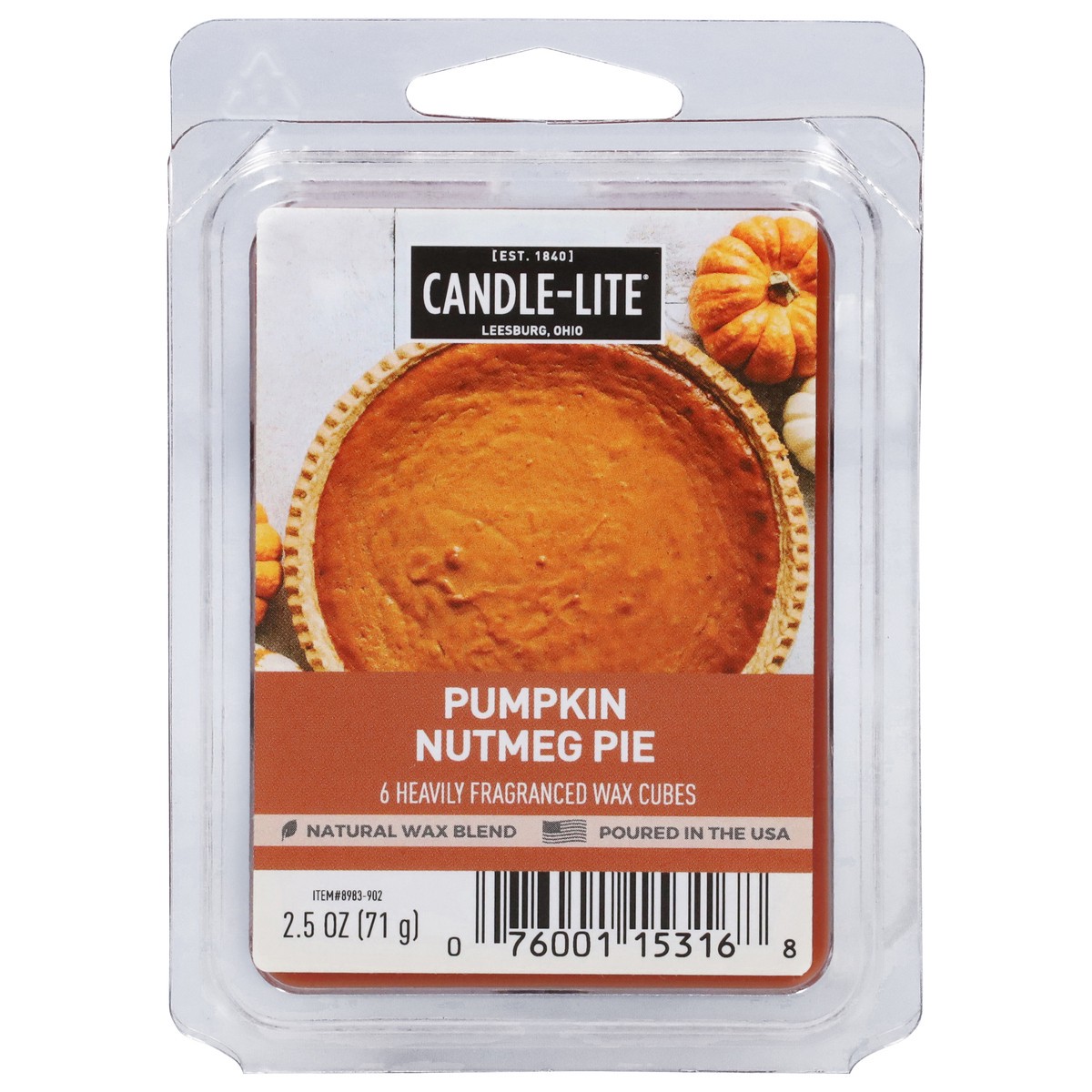 slide 10 of 12, Candle-Lite Pumpkin Nutmeg Pie Wax Cubes 6 ea, 6 ct