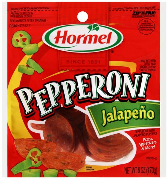 slide 1 of 1, Hormel Jalapeno Pepperoni, 6 oz