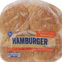 slide 1 of 1, Kroger Hawaiian Jumbo Hamburger Enriched Buns, 21 oz