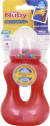 Nuby Lil Gripper Wide Neck Non Drip 3M+ Bottle to Cup 1 ea