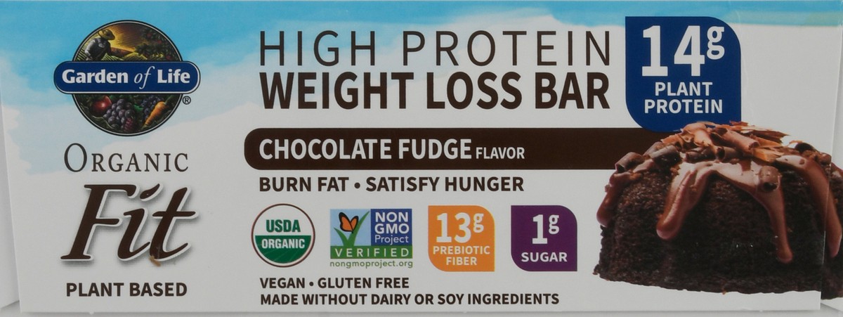 slide 12 of 12, Garden of Life Organic Fit High Protein 12 Pack Chocolate Fudge Flavor Weight Loss Bar 12 ea, 12 ct