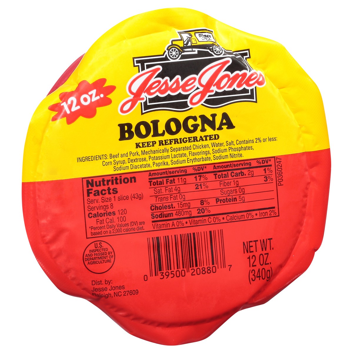 slide 6 of 9, Jesse Jones Bologna 12 oz, 12 oz