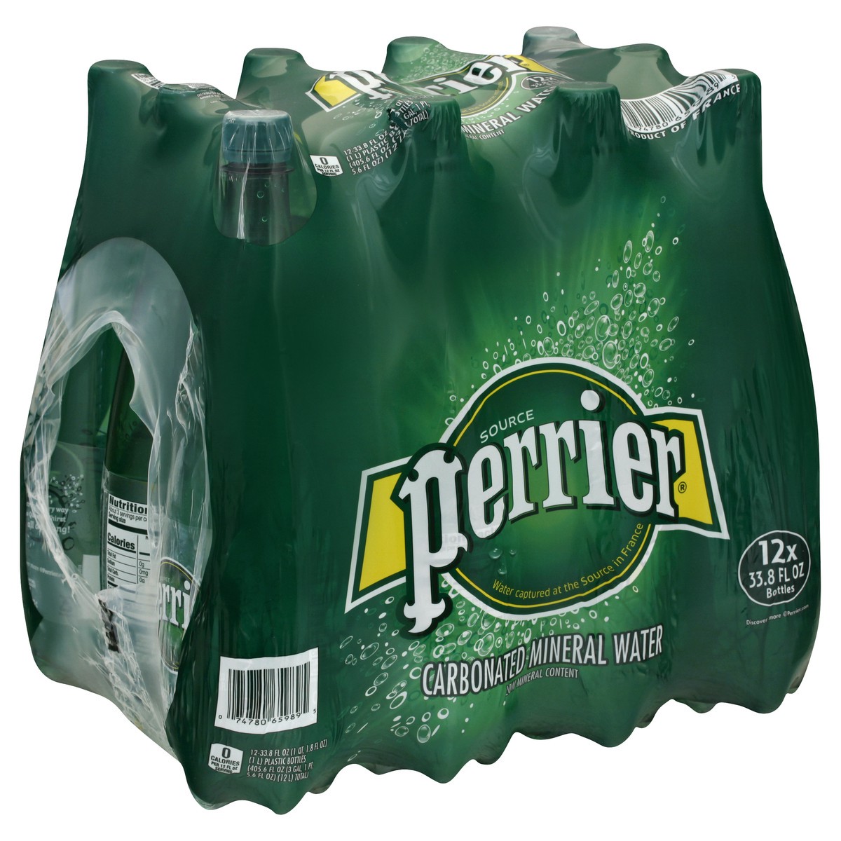 slide 3 of 9, Perrier Sparkling Water, Plastic Water Bottles - 405.6 oz, 33.8 fl oz