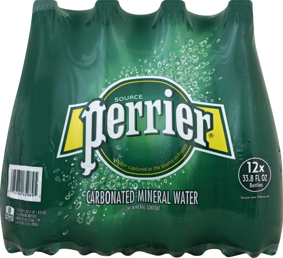 slide 2 of 9, Perrier Sparkling Water, Plastic Water Bottles - 405.6 oz, 33.8 fl oz