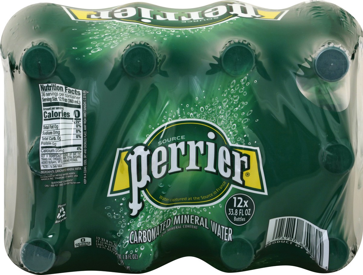 slide 6 of 9, Perrier Sparkling Water, Plastic Water Bottles - 405.6 oz, 33.8 fl oz