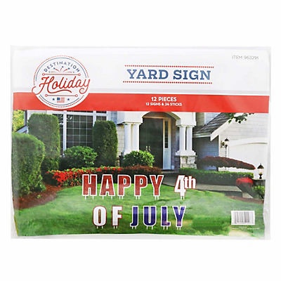 slide 1 of 1, Destination Holiday Happy 4th OfJulyYard Sign Kit, 1 ct