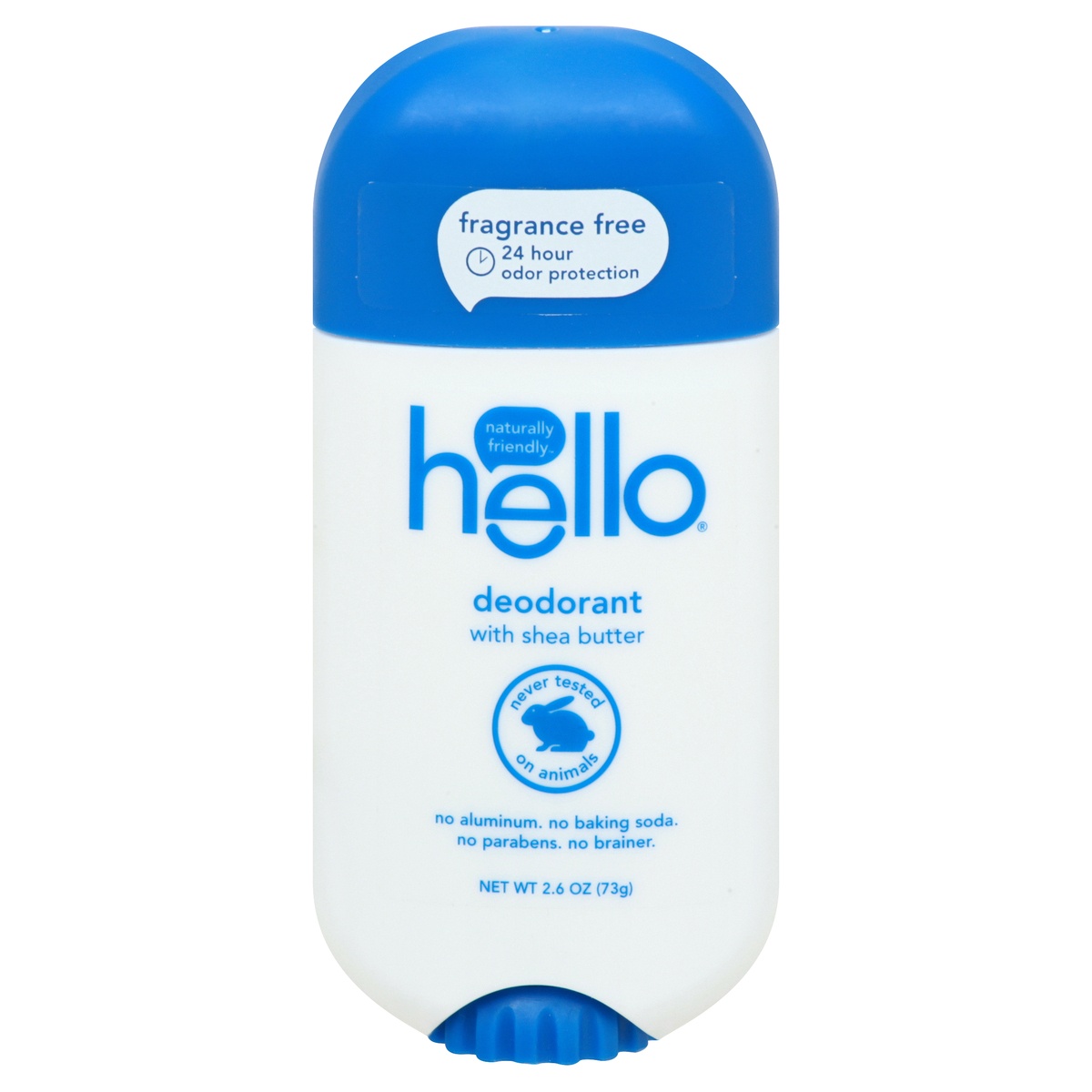 slide 1 of 1, Hello Deodorant, Fragrance Free With Shea Butter, 2.6 oz