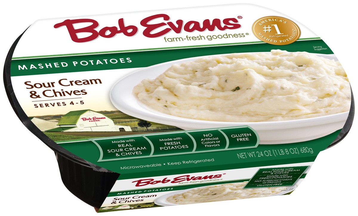 slide 7 of 9, Bob Evans Sour Cream & Chives Mashed Potatoes 24 oz. Sleeve, 24 oz