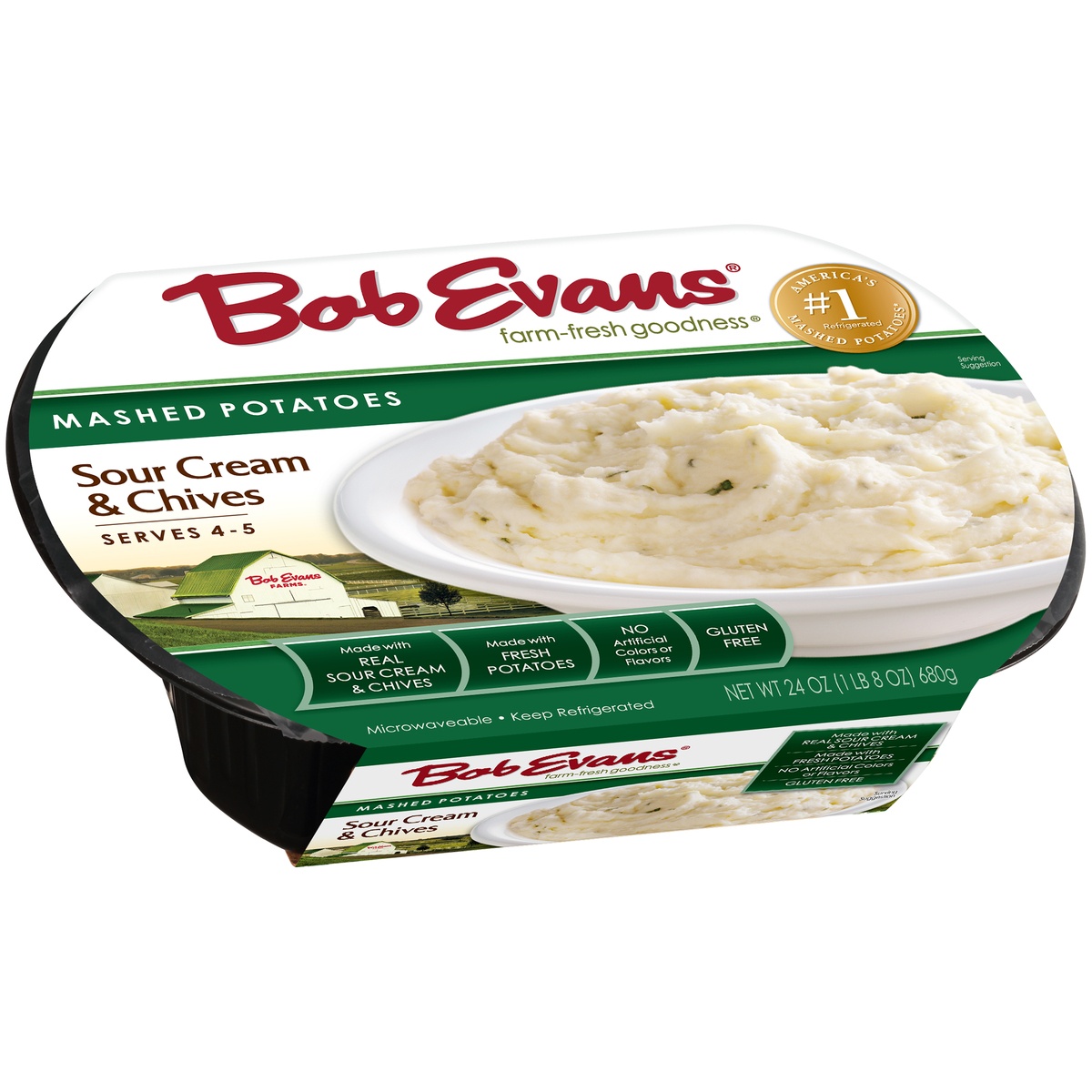 slide 2 of 10, Bob Evans Sour Cream and Chives Mashed Potatoes, 24 oz